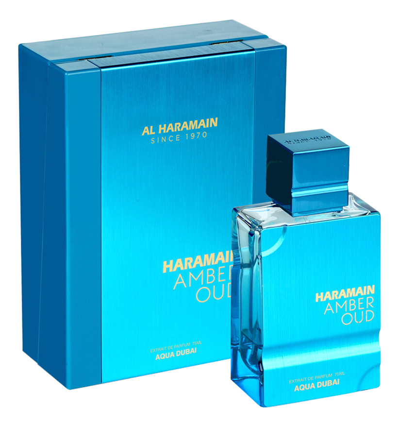 Al Haramain Amber Oud Aqua Dubai — набор ((д + д + спрей д/т) 75 + 30 + 250 мл) — фото 2 из 2