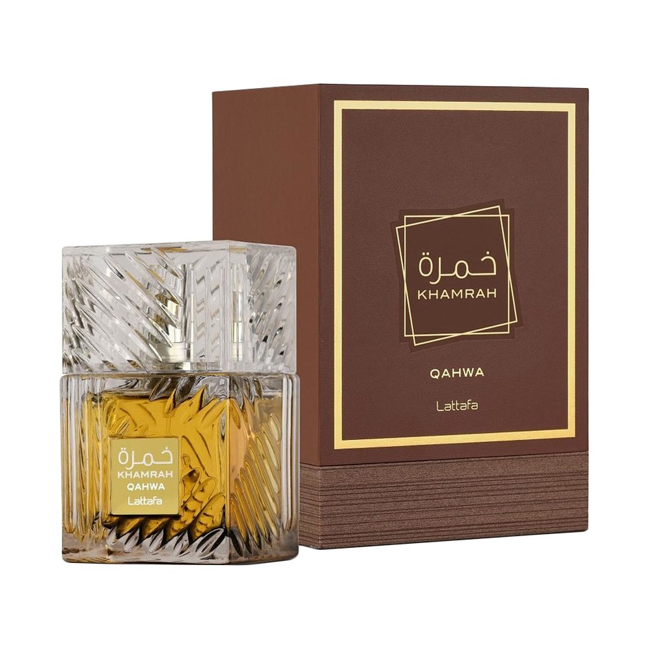 Lattafa Perfumes Khamrah Qahwa — набор ((п/в + п/в + мис д/волос)100 + 12 + 50 мл; (п/в + п/в + мис д/волос) 100 + 12 + 50 мл) — фото 2 из 2