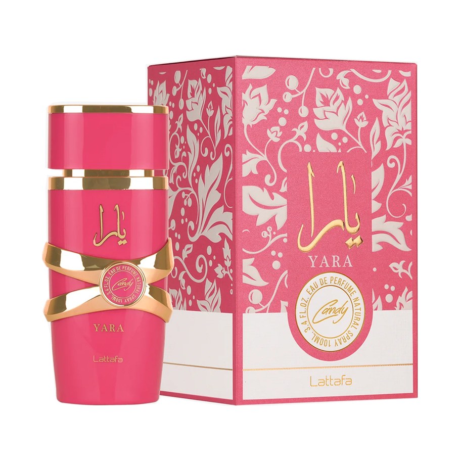Lattafa Perfumes Yara Candy — набор ((п/в + п/в + мист д/волос)100 + 12 + 50 мл; (п/в + п/в + мист д/волос) 100 + 12 + 50 мл) — фото 2 из 2